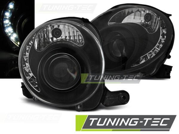FIAT 500 07-15  Μαύρο LED Fiat 500 [2007-2014]