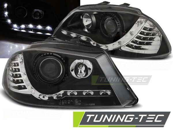 Φανάρια DAYLIGHT Μαύρο για SEAT IBIZA 6L 04.02-08 Seat Ibiza (6L) [2002-2008]