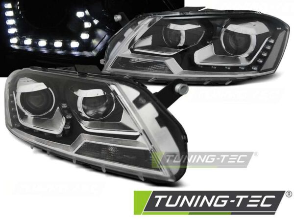 Φανάρια DAYLIGHT Μαύρο για VW PASSAT B7 10.10- 10.14 Volkswagen Passat (B6&B7) [2005-2015]