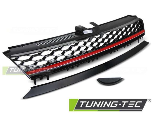 Μάσκα SPORT Μαύρο Κόκκινο για VW GOLF 7 13-17 Volkswagen Golf Mk7 [2013-2018]