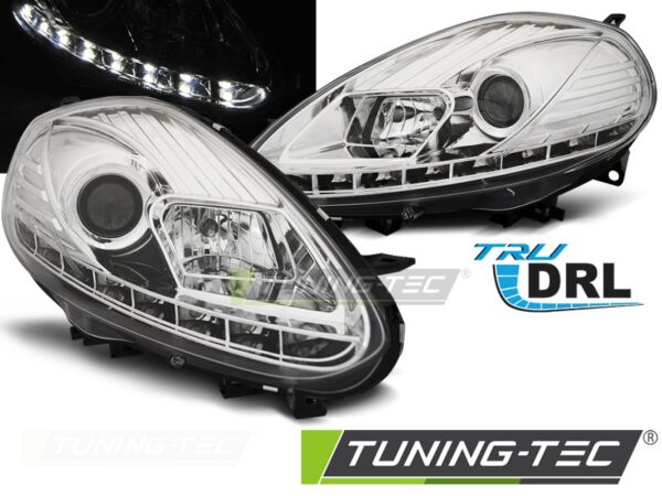 FIAT PUNTO EVO 10.09-12 χρωμίου DRL LED Fiat Grande Punto [2005-2018]