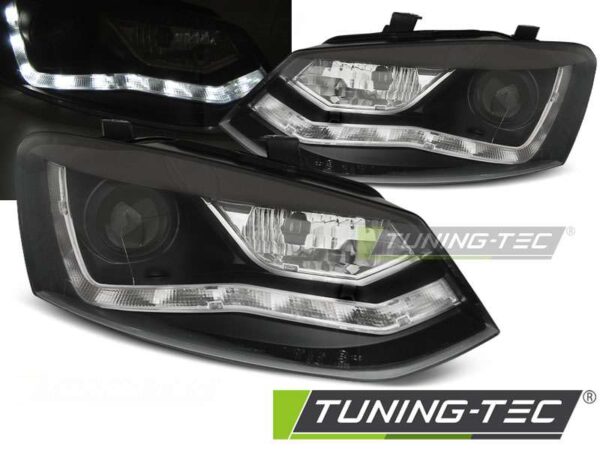 Φανάρια DAYLIGHT Μαύρο για VW POLO 6R 09-03.14 Volkswagen Polo Mk5 [2009-2017]