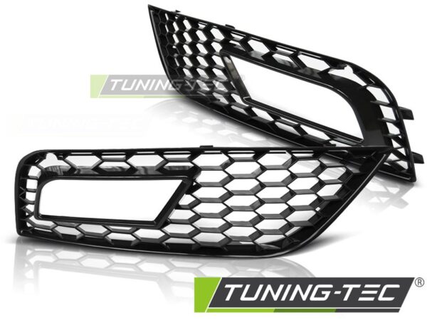 FOG LIGHT COVER Γυαλιστερό Μαύρο fit AUDI A4 (B8) 11.11-15 Audi A4 (B8) [2008-2015]