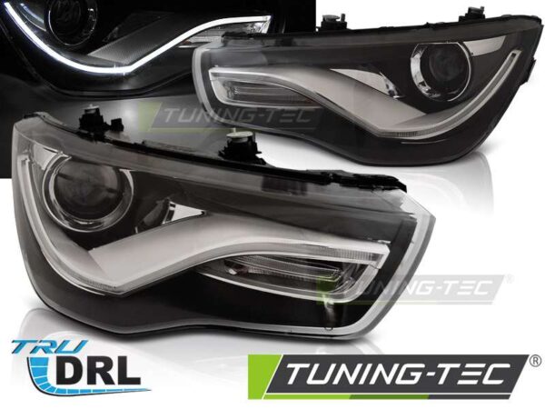 Φανάρια TRUE DRL Μαύρο για AUDI A1 04.10-12.14 Audi A1 (8X) [2010-2018]