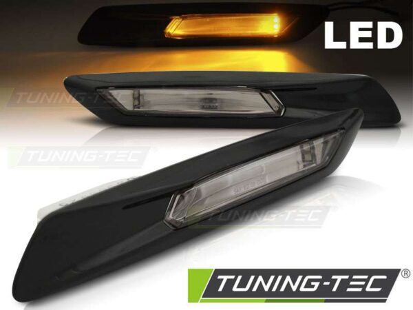 Πλαϊνό φλας Γυαλιστερό Μαύρο LED για BMW F10/F11 10-13 BMW 5 (F10/F11) [2010-2016]