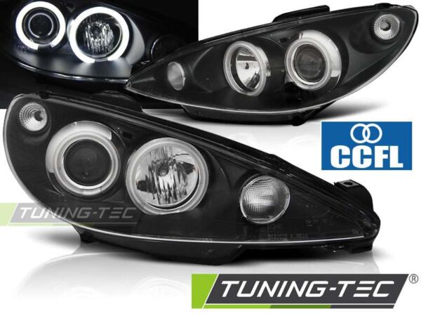 PEUGEOT 206 02- ANGEL EYES Μαύρο CCFL Peugeot 206 [1998-2013]