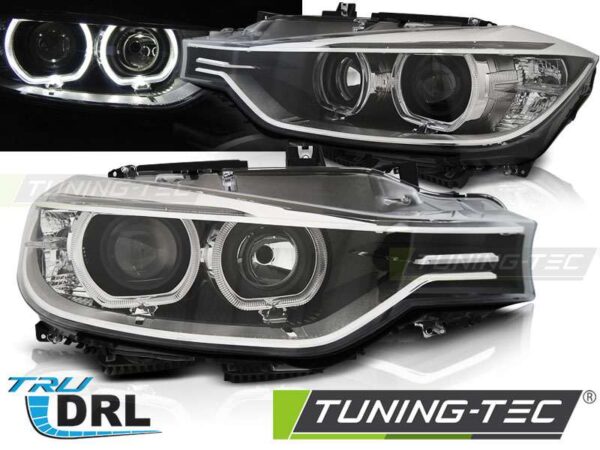 Φανάρια ANGEL EYES LED Μαύρο για BMW F30/F31 10.11 – 05.15 BMW 3 (F30/F31/F34) [2011-2018]