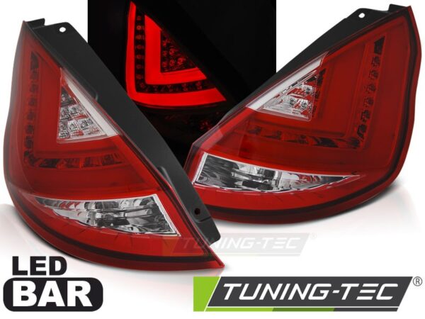 FORD FIESTA MK7 08-12 HB Κόκκινο Λευκό LED BAR Ford Fiesta [2008-2017]