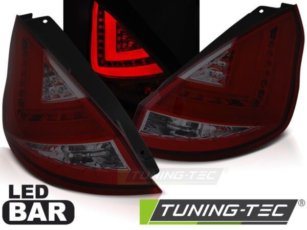 FORD FIESTA MK7 12-16 HB Κόκκινο SMOKE LED BAR Ford Fiesta [2008-2017]