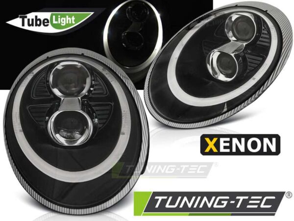 XENON Φανάρια TUBE LIGHT Μαύρο για PORSCHE 911 (997) 04-09 Porsche 911 (997) [2005-2012]