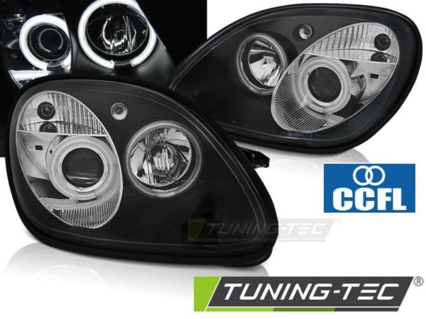Φανάρια ANGEL EYES CCFL Μαύρο για MERCEDES R170 SLK 04.96-04 Mercedes SLK (R170) [1996-2004]