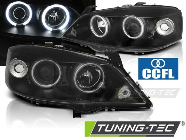 OPEL ASTRA G 09.97-02.04 ANGEL EYES CCFL Μαύρο Opel Astra G [1998-2004]