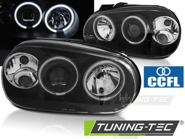 Φανάρια ANGEL EYES CCFL Μαύρο για VW GOLF 4 09.97-09.03 Volkswagen Golf Mk4 [1997-2004]