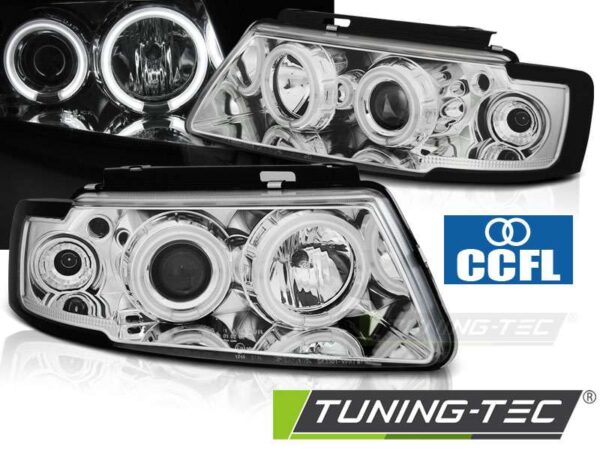 Φανάρια ANGEL EYES CCFL χρωμίου για VW PASSAT B5 3B 11.96-08.00 Volkswagen Passat (B5&B5.5) [1996-2005]