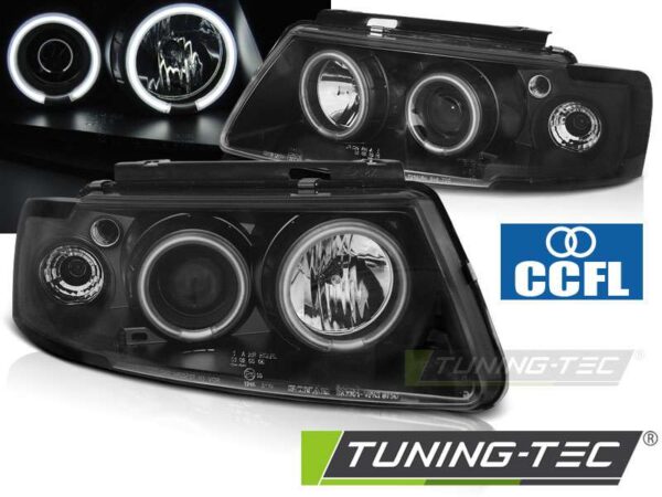 Φανάρια ANGEL EYES CCFL Μαύρο για VW PASSAT B5 3B 96-08.00 Volkswagen Passat (B5&B5.5) [1996-2005]