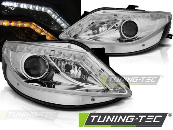 Φανάρια DAYLIGHT χρωμίου με LED INDICATOR για SEAT IBIZA 6J 06.08-12 Seat Ibiza (6J) [2008-2017]