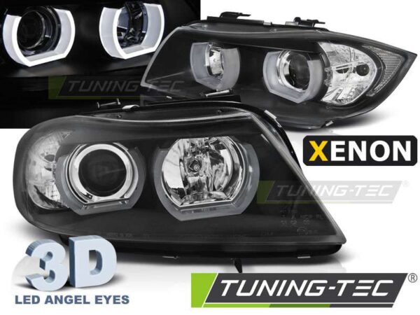 XENON Φανάρια U-LED LIGHT 3D Μαύρο για BMW E90/E91 03.05-08.08 BMW 3 (E90/E91/E92/E93) [2005-2013]