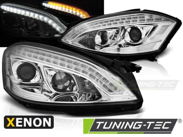 XENON Φανάρια DAYLIGHT χρωμίου για MERCEDES W221 05-09 Mercedes S Class (W221) [2005-2013]