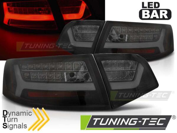 Πίσω φανάρια led Μαύρο SMOKE SEQ για AUDI A6 08-11 SEDAN Audi A6 2004–2011