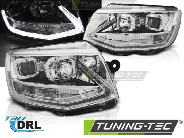 Φανάρια TRUE DRL χρωμίου για VW T6 15-19 Volkswagen Transporter T6 [2015-]