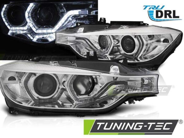 Φανάρια ANGEL EYES LED DRL χρωμίου για BMW F30/F31 10.11 – 05.15 BMW 3 (F30/F31/F34) [2011-2018]