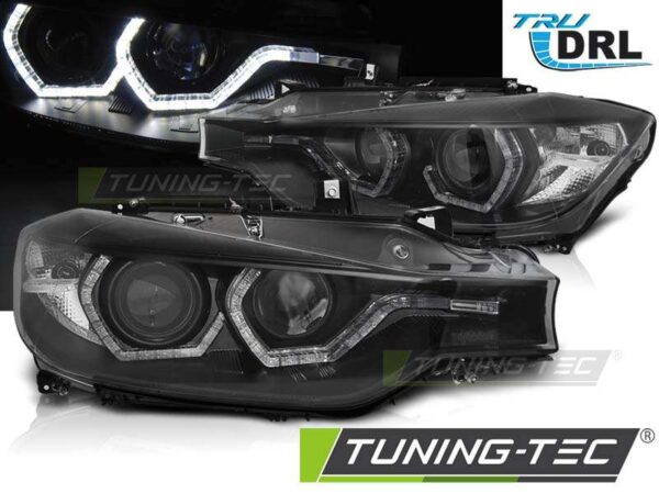 Φανάρια ANGEL EYES LED DRL Μαύρο για BMW F30/F31 10.11 – 05.15 BMW 3 (F30/F31/F34) [2011-2018]