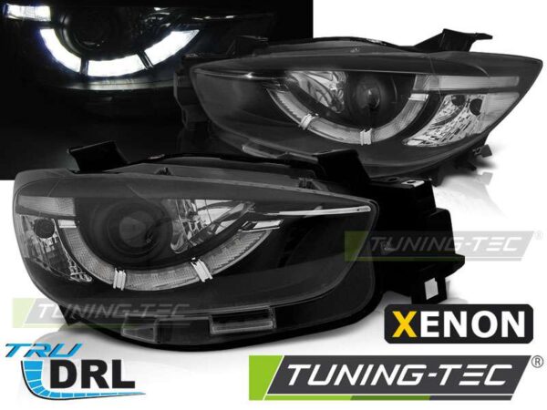MAZDA CX5 11-15 Μαύρο TRUE DRL XENON Mazda CX-5 [2012-2017]