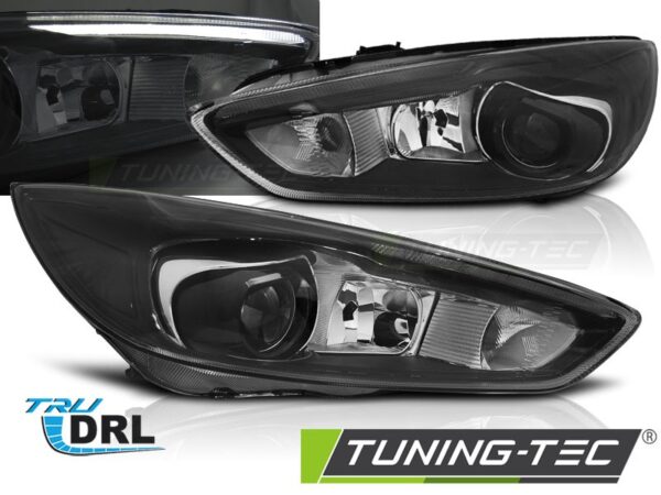 FORD FOCUS MK3 14-18 Μαύρο LED DRL (LED OEM) Ford Focus Mk3 [2011-2018]