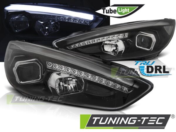 FORD FOCUS MK3 15-18 Μαύρο DRL LED Ford Focus Mk3 [2011-2018]