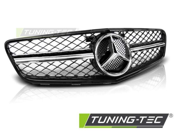 Μάσκα SPORT Γυαλιστερό Μαύρο χρωμίου για MERCEDES W204 07-14 Mercedes C Class (W204) [2007-2014]