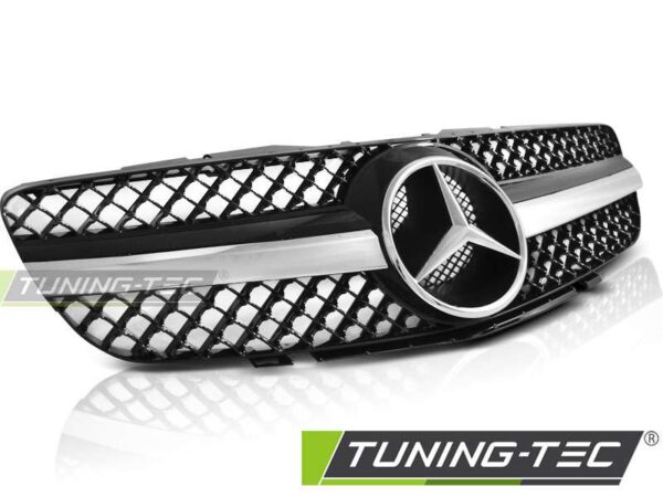 Μάσκα SPORT Μαύρο χρωμίου για MERCEDES SL R230 01-06 Mercedes SL (R230) [2001-2011]