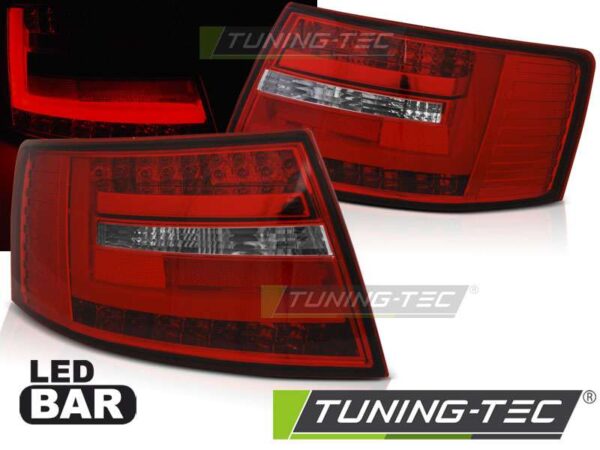 Πίσω φανάρια led Κόκκινο Λευκό για AUDI A6 C6 SEDAN 04.04-08 7-PIN Audi A6 2004–2011