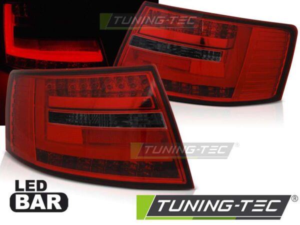 Πίσω φανάρια led Κόκκινο SMOKE για AUDI A6 C6 SEDAN 04.04-08 7-PIN Audi A6 2004–2011