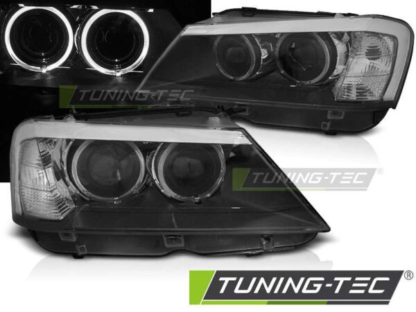 Φανάρια ANGEL EYES LED Μαύρο για BMW X3 F25 10-07.14 BMW X3 (F25) [2010-2017]