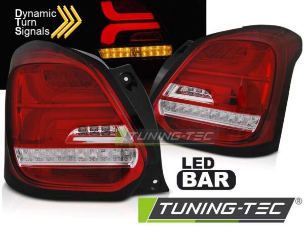 SUZUKI SWIFT VI 17- Κόκκινο Λευκό LED SEQ Suzuki Swift Mk6 [2017-2020]
