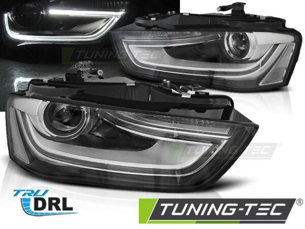 Φανάρια TRUE DRL Μαύρο για AUDI A4 B8 12-15 Audi A4 (B8) [2008-2015]