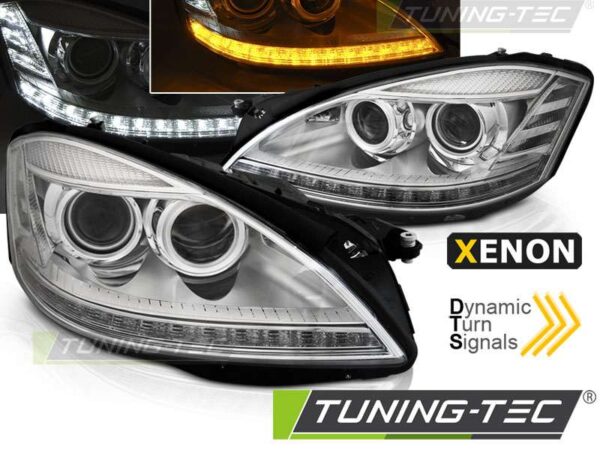 XENON Φανάρια DAYLIGHT χρωμίου SEQ για MERCEDES W221 05-09 Mercedes S Class (W221) [2005-2013]