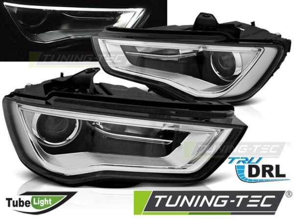 Φανάρια TUBE LIGHT DRL Μαύρο για AUDI A3 8V 12-16 Audi A3 (8V) [2013-2020]