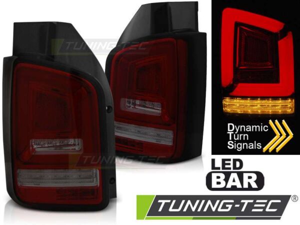Πίσω φανάρια  led Κόκκινο SMOKE SEQ για VW T5 04.03-09 Volkswagen Transporter T5 [2003-2015]