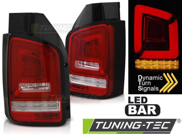 Πίσω φανάρια  led Κόκκινο Λευκό SEQ για VW T5 10-15 Volkswagen Transporter T5 [2003-2015]