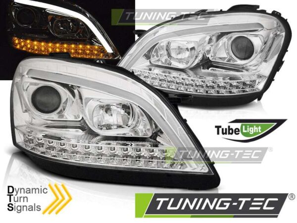 Φανάρια TUBE LIGHT χρωμίου SEQ για MERCEDES W164 ML M-KLASA 05-07 Mercedes ML (W164) [2005-2011]