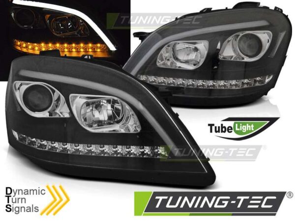 Φανάρια TUBE LIGHT Μαύρο SEQ για MERCEDES W164 ML M-KLASA 05-07 Mercedes ML (W164) [2005-2011]