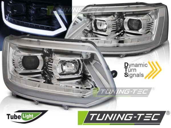 Φανάρια TUBE LIGHT χρωμίου SEQ για VW T5 2010-2015 Volkswagen Transporter T5 [2003-2015]