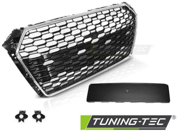 Μάσκα SPORT χρωμίου Μαύρο PDC fit AUDI A4 B9 15-19 Audi A4 (B9) [2015-]