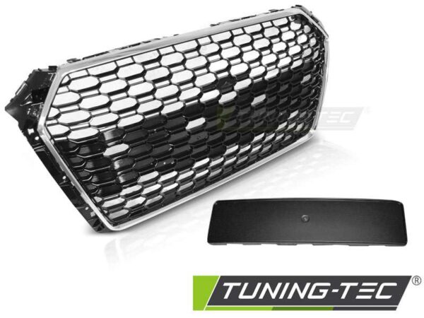 Μάσκα SPORT χρωμίου Μαύρο fit AUDI A4 B9 15-19 Audi A4 (B9) [2015-]