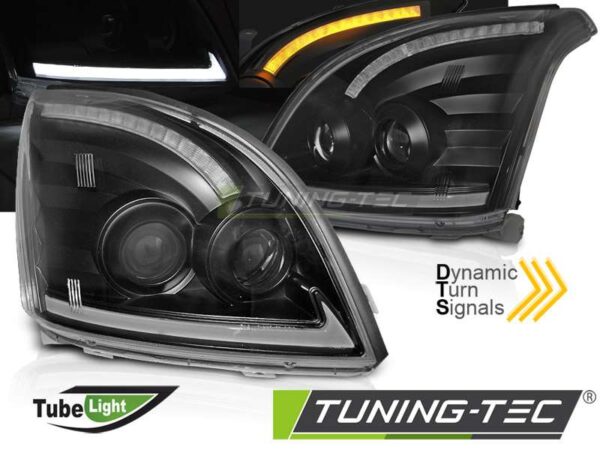TOYOTA LAND CRUISER 120 03-09 TUBE LIGHT SEQ LED Μαύρο Toyota Land Cruiser 120 [2003-2009]