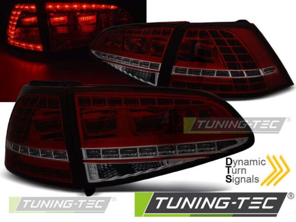 Πίσω φανάρια  led SPORT Κόκκινο SMOKE SEQ για VW GOLF 7 13-17 Volkswagen Golf Mk7 [2013-2018]