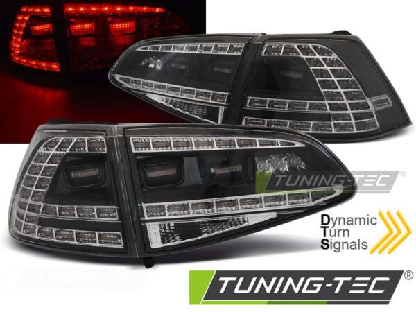 Πίσω φανάρια  led SPORT Μαύρο SEQ για VW GOLF 7 13-17 Volkswagen Golf Mk7 [2013-2018]