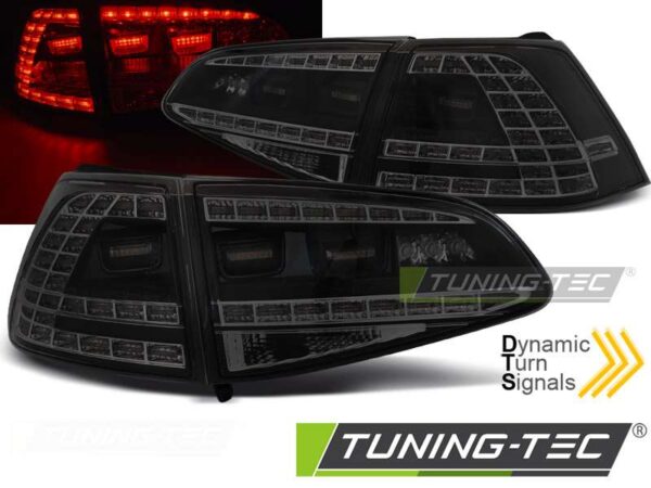 Πίσω φανάρια  led SPORT Μαύρο SMOKE SEQ για VW GOLF 7 13-17 Volkswagen Golf Mk7 [2013-2018]