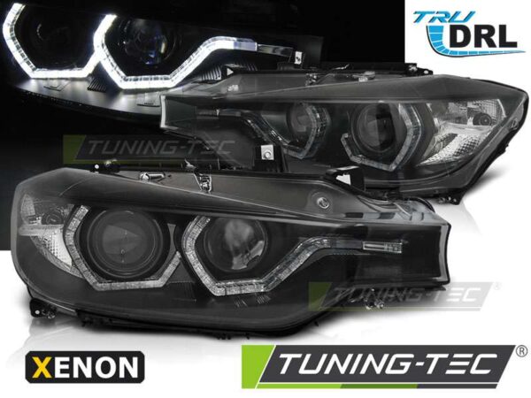 XENON Φανάρια ANGEL EYES LED DRL Μαύρο για BMW F30/F31 10.11 – 05.15 BMW 3 (F30/F31/F34) [2011-2018]